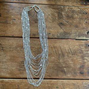 Chloe + Isabel multi strand silver necklace